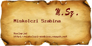 Miskolczi Szabina névjegykártya
