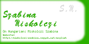 szabina miskolczi business card